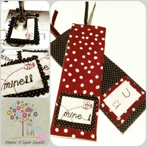 Be Mine Bookmark via TheSewingLoft.com