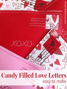 Easy to make candy filled Love Letters by The Sewing Loft #Valentine
