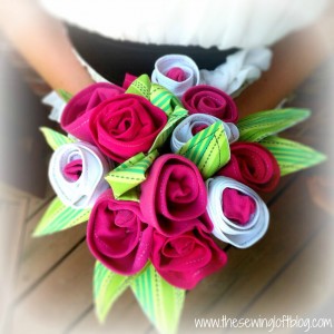 Tee Shirt Flowers via TheSewingLoft.com