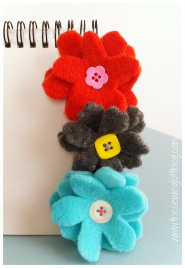flower clips by The Sewing Loft