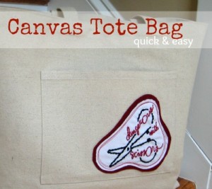Easy Canvas Tote Bag with Pocket