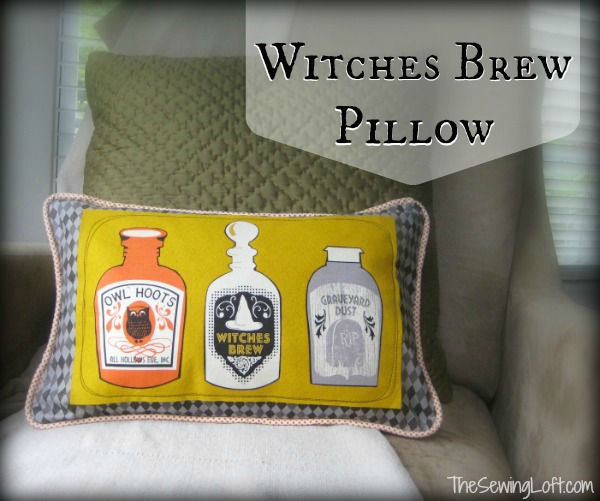 Witches Brew Pillow by The Sewing Loft
