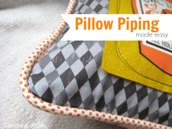 Install Pillow Piping | The Sewing Loft