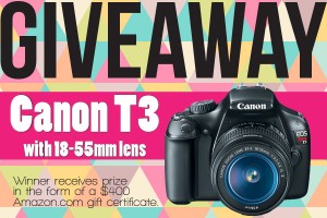 Canon T3 Camera Giveaway on The Sewing Loft #giveaway