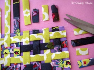 Fabric weaving- Learn how to create fabric with a simple basket weaving technique. The Sewing Loft