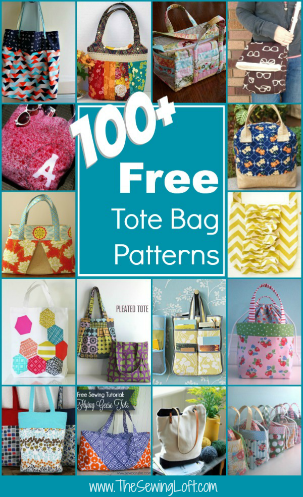 100+ Free Tote Bag Patterns Rounded Up in one place. The Sewing Loft