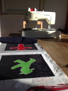 T-shirt quilt WIP