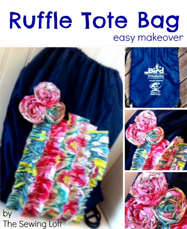 Simple ruffle tote bag makeover. The Sewing Loft