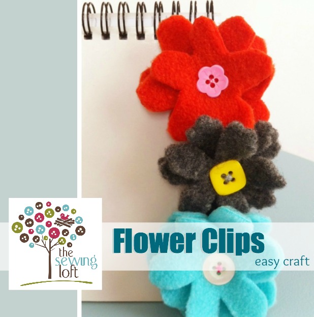 Easy Flower Clips | The Sewing Loft