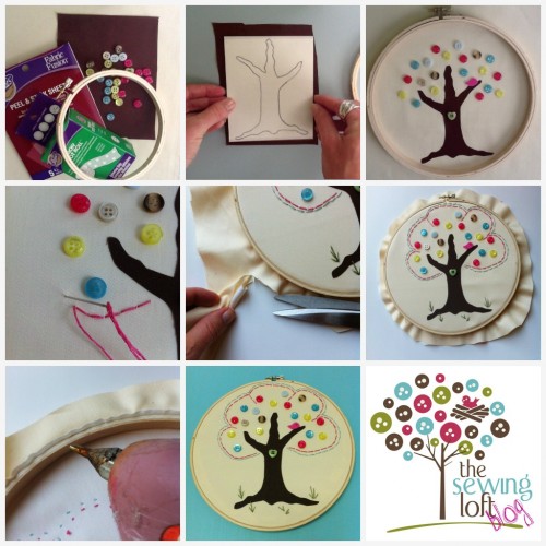 Button Tree Artwork - The Sewing Loft