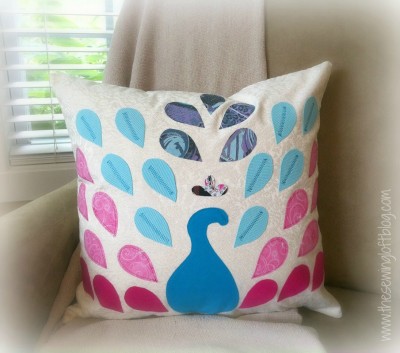 Peacock Pillow - The Sewing Loft