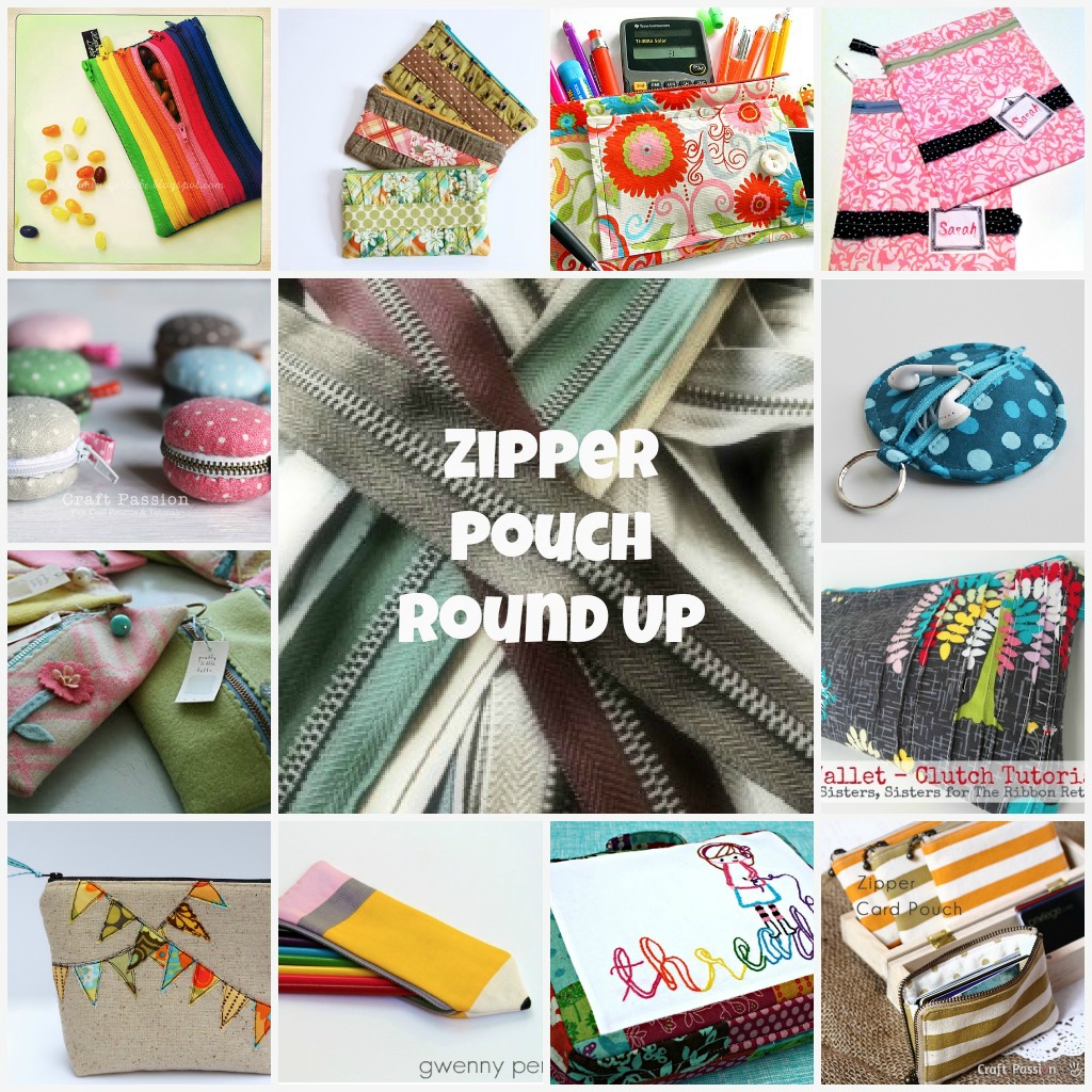 Round Up Of Free Zipper Pouch And Bag Tutorials Zipper Pouch