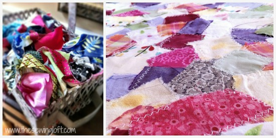 from scrap basket to yardage. easy technique The Sewing Loft #diy #recycle #upcycle