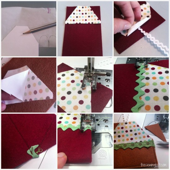 Village Gift Card Holder thesewingloftblog.com #diy #sewing #holiday