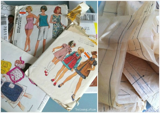 Sewing Pattern Paper Pack Pieces of Pattern Tissue & Instructions