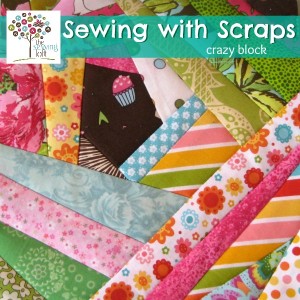 Sewing with scraps easy crazy block how to | The Sewing Loft