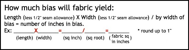 Calculating fabric consumption for bias | The Sewing Loft