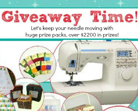 Enter to win 1 of 3 HUGE prize packages in the National Sewing Month 2013 Giveaway. Total Value over $2200 in prizes on The Sewing Loft