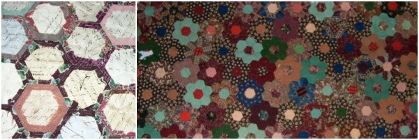 Learn about English Paper Piecing and Hexie How to on The Sewing Loft.  Image of Historic Mosaic Quilt. Maker not on record. ca. 1850  