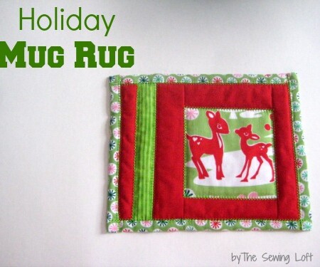 Holiday Mug Rug by The Sewing Loft