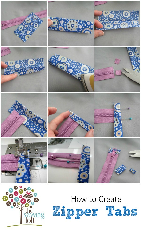 Zipper tabs are functional, plus add a creative detail. Learn how to reduce a zipper and the anatomy of a nylon zipper on The Sewing Loft