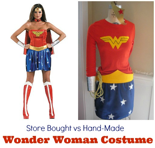 Store bought vs handmade - Wonder Woman Costume DIY by The Sewing Loft