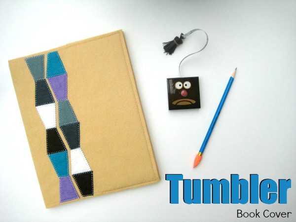 The tumblers is a perfect shape for English Paper Piecing. Free book cover pattern by The Sewing Loft