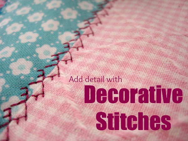 Add detail with your decorative stitches. The Sewing Loft