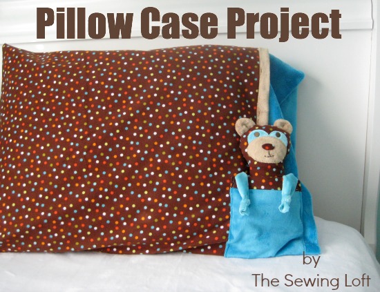 Pillow Case Project by The Sewing Loft for Shannon Fabrics. Includes free Cuddle Buddy Bear pattern