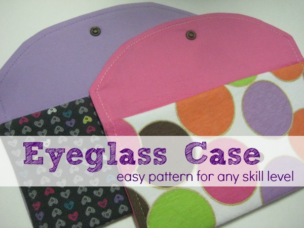 Easy Eyeglass Case Pattern on The Sewing Loft #sewing #freepattern