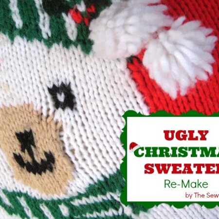 Sometimes even ugly Christmas sweaters need a makeover. The Sewing Loft #holidaydecor #Christmas