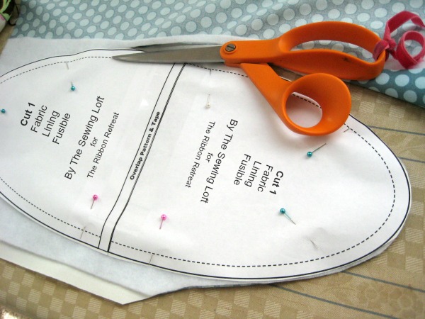 The pattern attachment lines have created a larger piece for cutting fabric. 