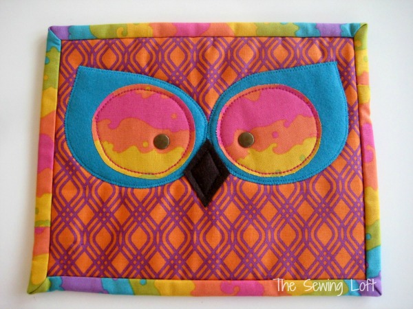 Owl Eyes Mug Rug Pattern on The Sewing Loft