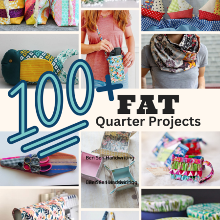 100 plus fat quarter projects. All patterns are free with step by step instructions. The Sewing Loft #sewing #fatquarter