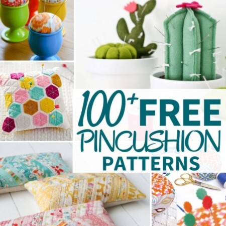 100 plus pincushion projects. All patterns are free with step by step instructions. The Sewing Loft #sewing #fatquarterfriendly