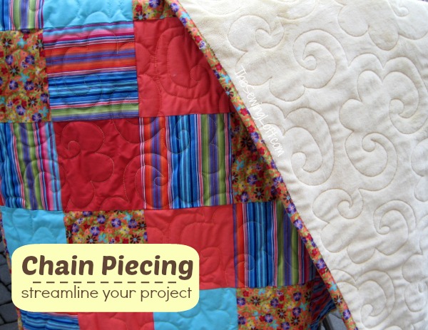 Chain piecing is the perfect way to streamline your sewing on large projects. Learn the basics at The Sewing Loft.