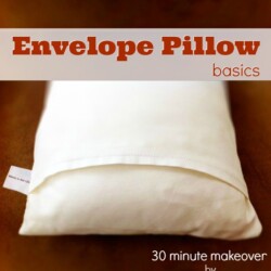 Learn how to make an envelope pillow cover in less than 30 minutes. The Sewing Loft #homedecor