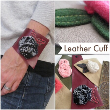 Don't be afraid of alternative fabrics. This leather cuff bracelet is easy to make. The Sewing Loft