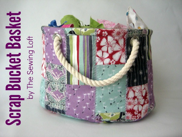 This easy to make bucket pattern is perfect for storing all your scrap bits and so much more! The Sewing Loft