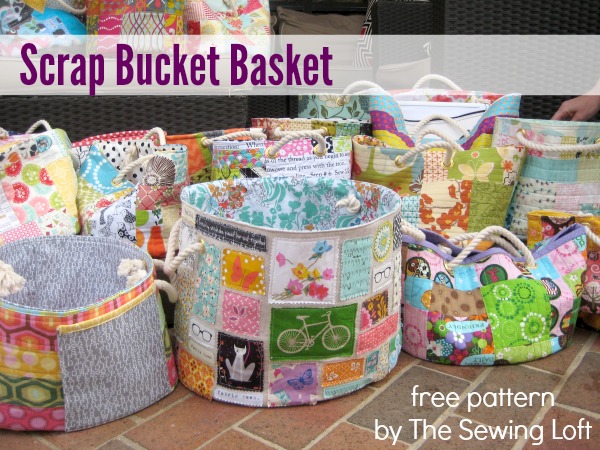 Download this scrap bucket pattern today and store your scraps in style. The Sewing Loft