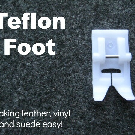 The Teflon Coated Foot will make sewing on leather, vinyl and suede a dream. The Sewing Loft