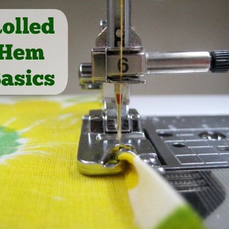 Basic rolled hem is perfect for napkins. The Sewing Loft