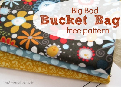 Big over sized bucket bag pattern and tutorial. The Sewing Loft #freepattern