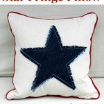 Star Fringe Pillow. Free pattern by The Sewing Loft
