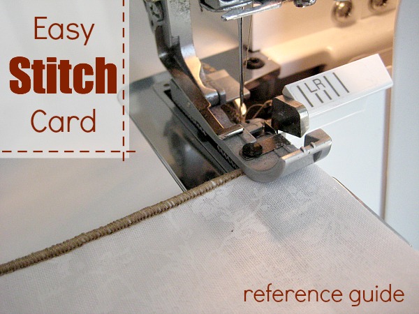 Stitch Card Reference Guide - The Sewing Loft