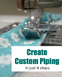 Create custom piping in 4 easy steps. The Sewing Loft