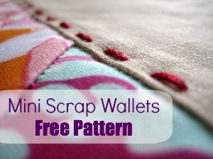 Mini wallets are easy to make and perfect for using up smaller scraps. This free pattern template explores adding personal touches and details. The Sewing Loft