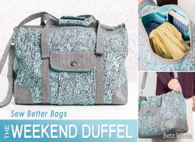 Learn how to make this weekend duffel bag with this video class on Craftsy. 