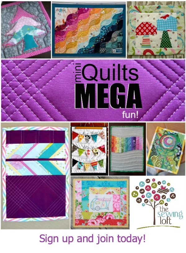 It's time to swap!  Mini quilts can be mega fun.  These smaller projects are perfect for trying out new techniques.  Join us for the swap. 