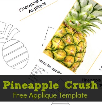 Pineapple Applique Template